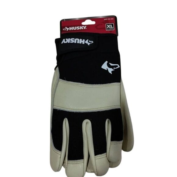 Husky Water Resistant Leather Work Gloves NWT XL - Picture 3 of 7